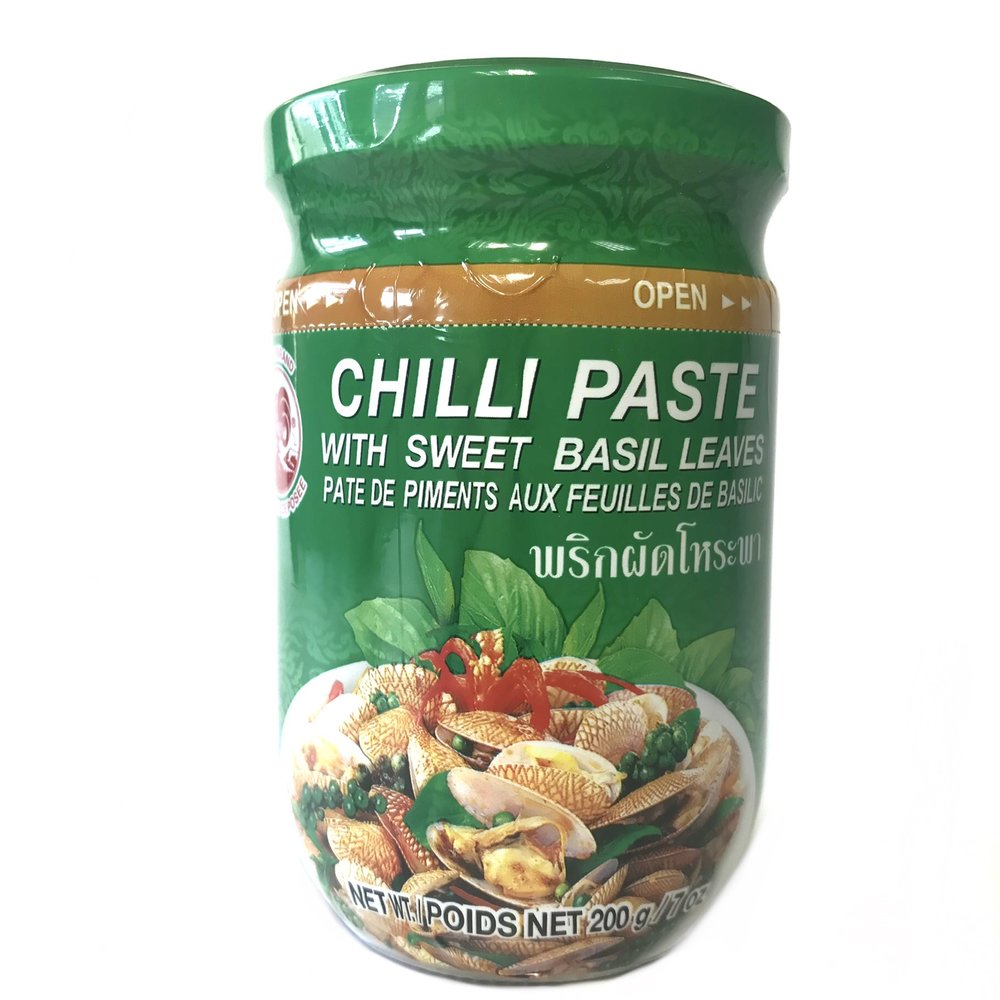 CHILLI PASTE W/ SWEET BASIL LEAVES 200G COCK BRAND emarket.fi